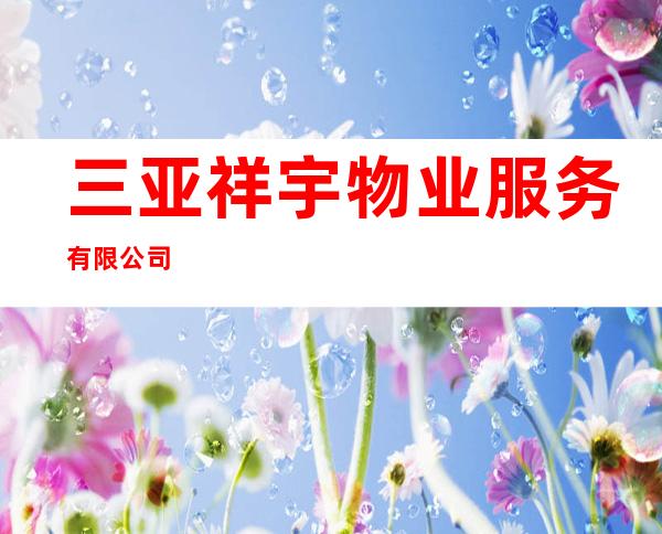 三亚祥宇物业服务有限公司