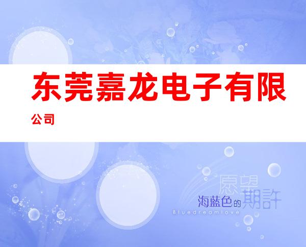 东莞嘉龙电子有限公司