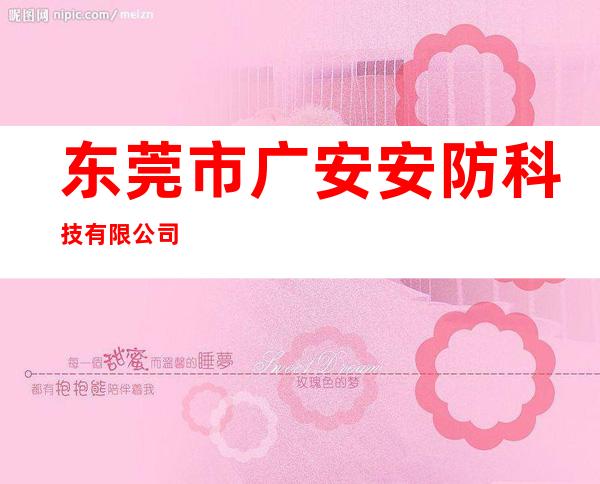 东莞市广安安防科技有限公司