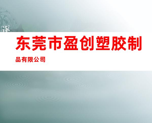 东莞市盈创塑胶制品有限公司