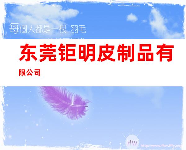 东莞钜明皮制品有限公司