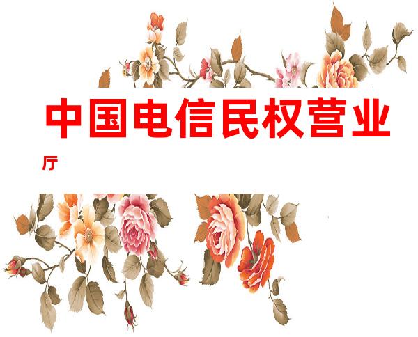 中国电信民权营业厅
