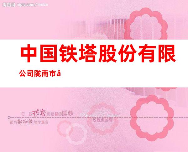 中国铁塔股份有限公司陇南市分公司