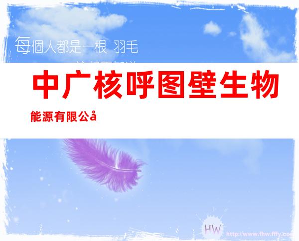 中广核呼图壁生物能源有限公司