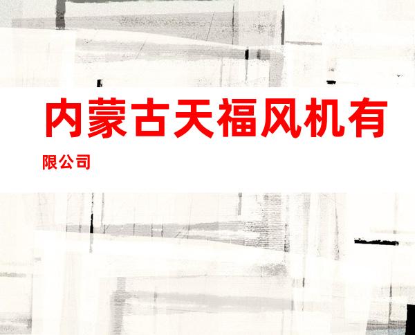 内蒙古天福风机有限公司
