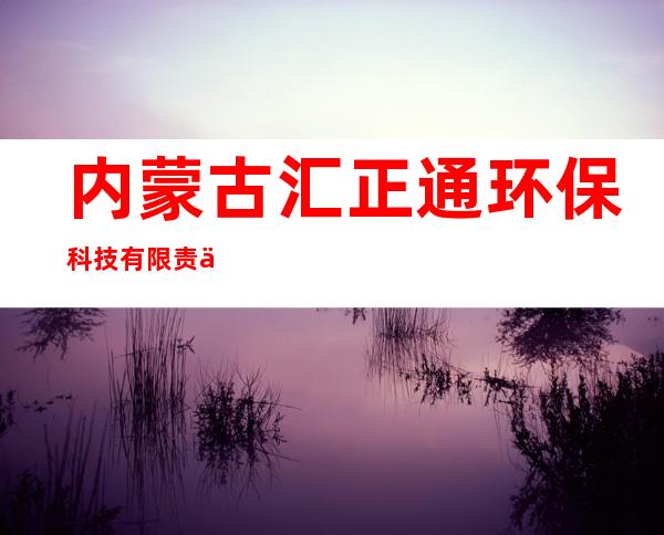 内蒙古汇正通环保科技有限责任公司