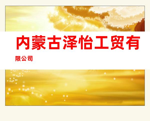 内蒙古泽怡工贸有限公司