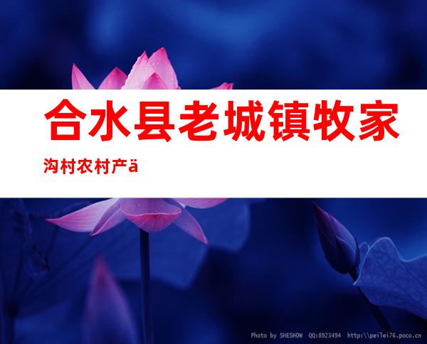 合水县老城镇牧家沟村农村产业发展资金专业合作社
