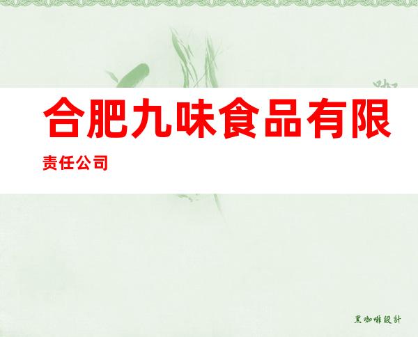 合肥九味食品有限责任公司