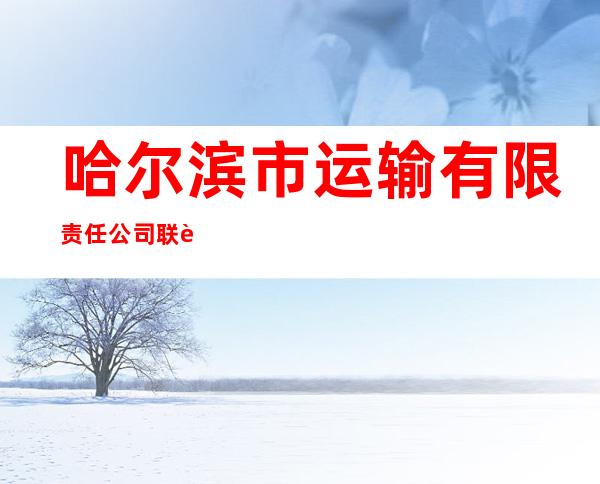 哈尔滨市运输有限责任公司联运分公司