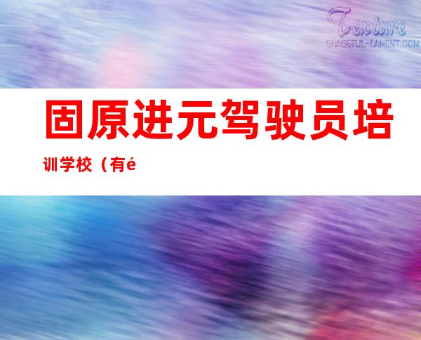 固原进元驾驶员培训学校(有限公司)