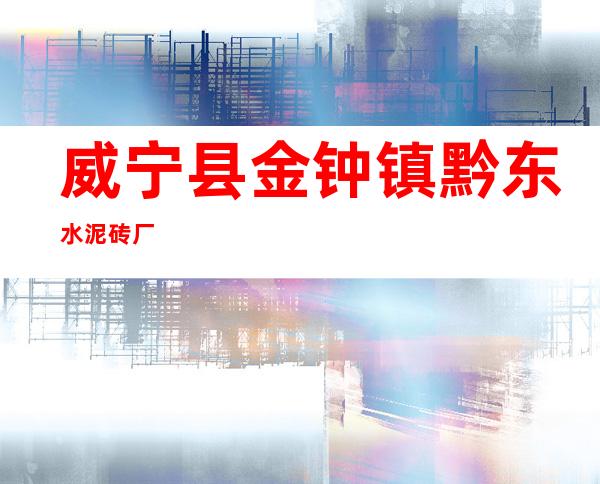 威宁县金钟镇黔东水泥砖厂