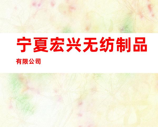 宁夏宏兴无纺制品有限公司