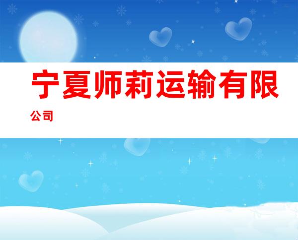 宁夏师莉运输有限公司