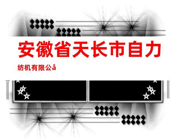安徽省天长市自力纺机有限公司
