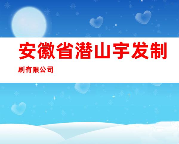 安徽省潜山宇发制刷有限公司