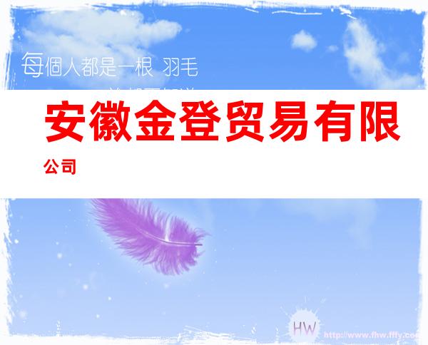 安徽金登贸易有限公司