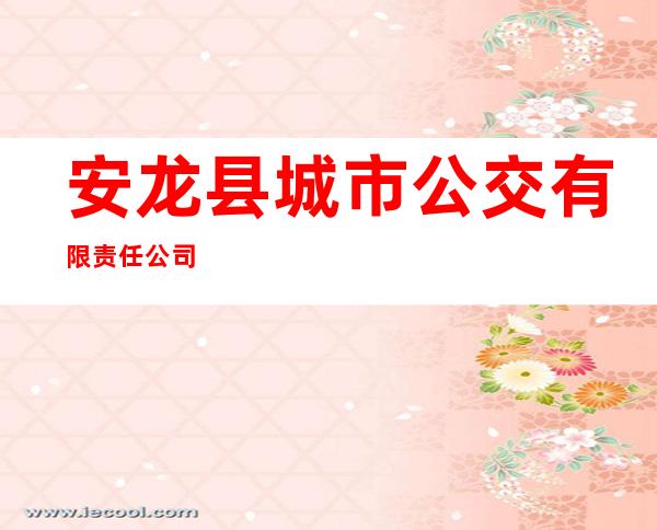 安龙县城市公交有限责任公司