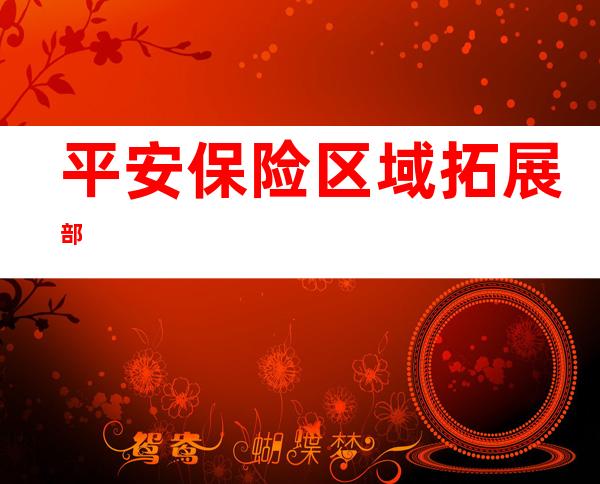 平安保险区域拓展部