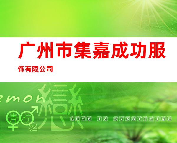 广州市集嘉成功服饰有限公司