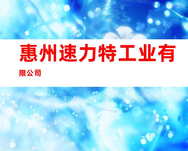 惠州速力特工业有限公司