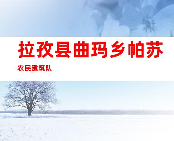 拉孜县曲玛乡帕苏农民建筑队