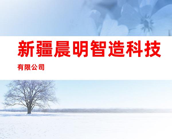 新疆晨明智造科技有限公司