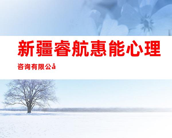新疆睿航惠能心理咨询有限公司