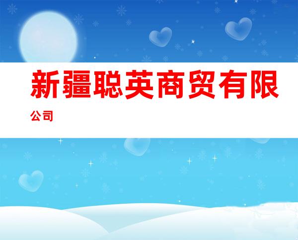 新疆聪英商贸有限公司