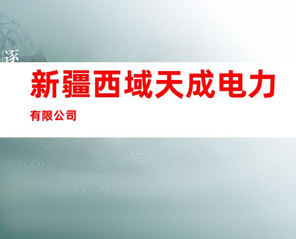 新疆西域天成电力有限公司