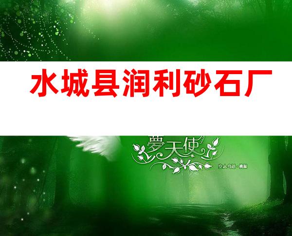 水城县润利砂石厂