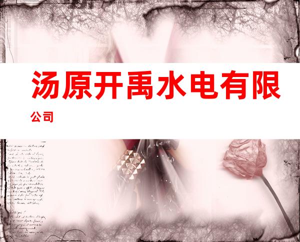 汤原开禹水电有限公司