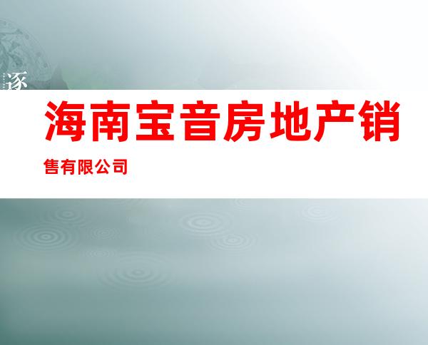 海南宝音房地产销售有限公司
