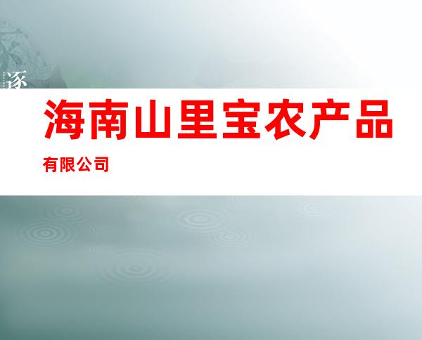 海南山里宝农产品有限公司