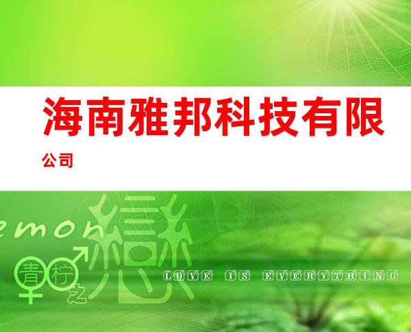 海南雅邦科技有限公司