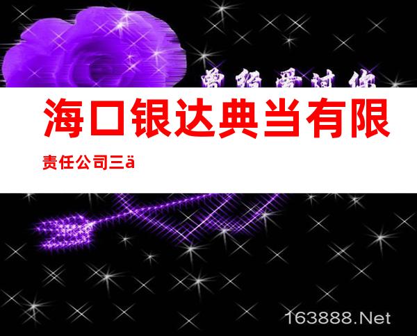 海口银达典当有限责任公司三亚分公司