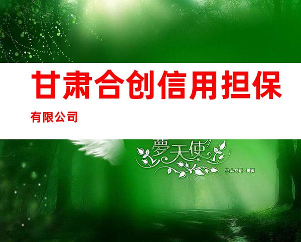 甘肃合创信用担保有限公司