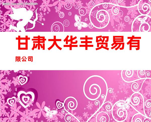 甘肃大华丰贸易有限公司