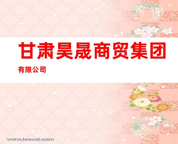 甘肃昊晟商贸集团有限公司