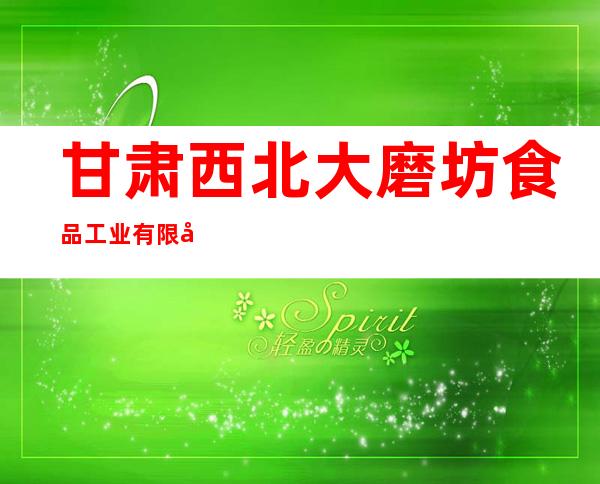 甘肃西北大磨坊食品工业有限公司