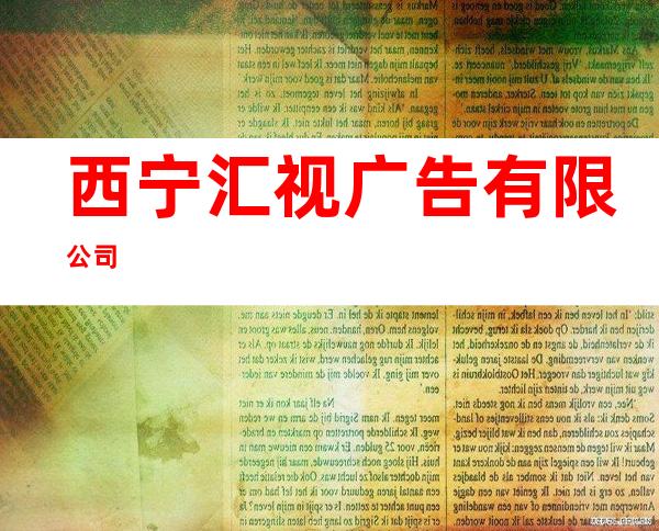 西宁汇视广告有限公司