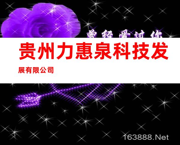 贵州力惠泉科技发展有限公司