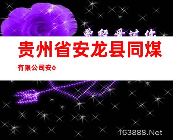 贵州省安龙县同煤有限公司安龙县龙山镇炜烽煤矿