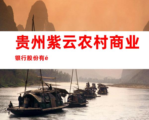 贵州紫云农村商业银行股份有限公司