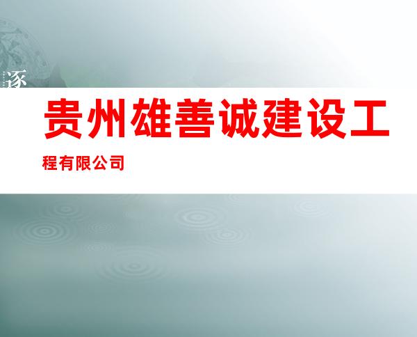 贵州雄善诚建设工程有限公司