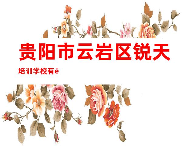 贵阳市云岩区锐天培训学校有限公司