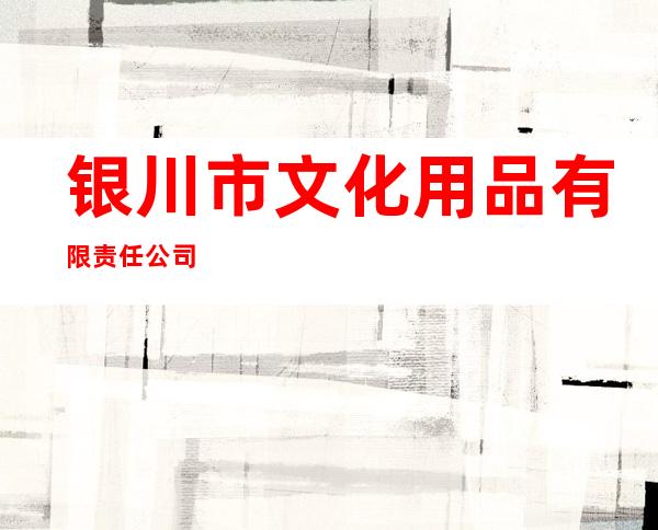 银川市文化用品有限责任公司