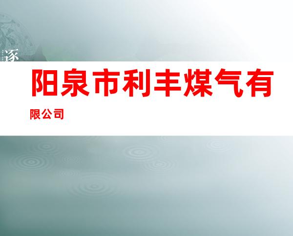 阳泉市利丰煤气有限公司