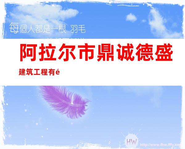 阿拉尔市鼎诚德盛建筑工程有限公司
