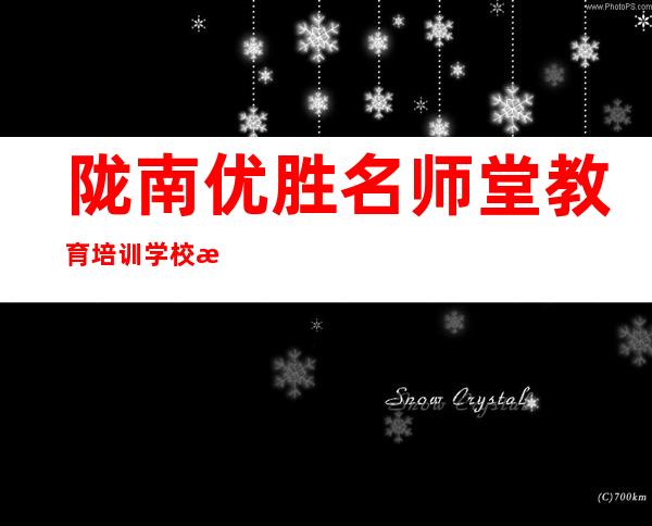 陇南优胜名师堂教育培训学校有限公司